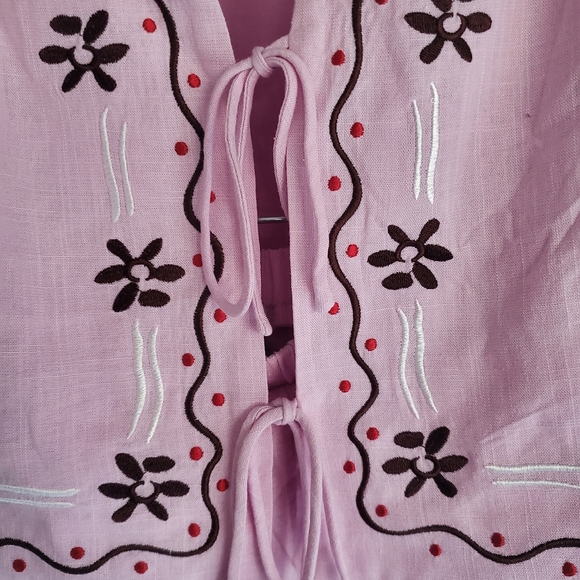 Princess Polly High Waist Pink and Brown Short Set - Picture 5 of 8